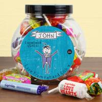 Personalised Purple Ronnie Male 250g Wedding Sweet Jar Extra Image 2 Preview